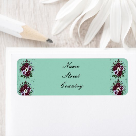 Étiquette de retour Bouquet Violettes ラベル (インサイチュ)