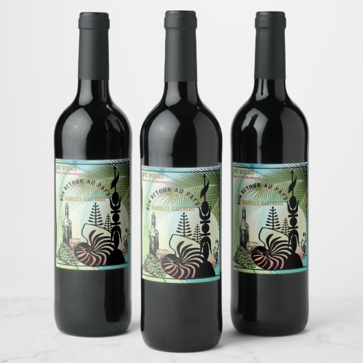 Étiquette de vin. Bon retour au pays ワインラベル (ボトル)