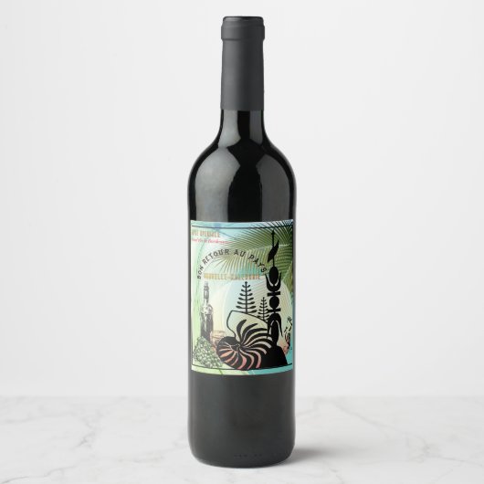 Étiquette de vin. Bon retour au pays ワインラベル (正面)