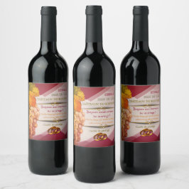 Étiquette de vin. Cuvée des époux ワインラベル