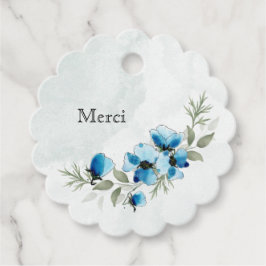 Etiquette "Fleurs bleues" フェイバータグ