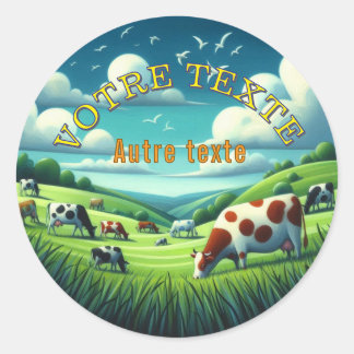 Étiquette ronde classique (Fromagerie) ラウンドシール