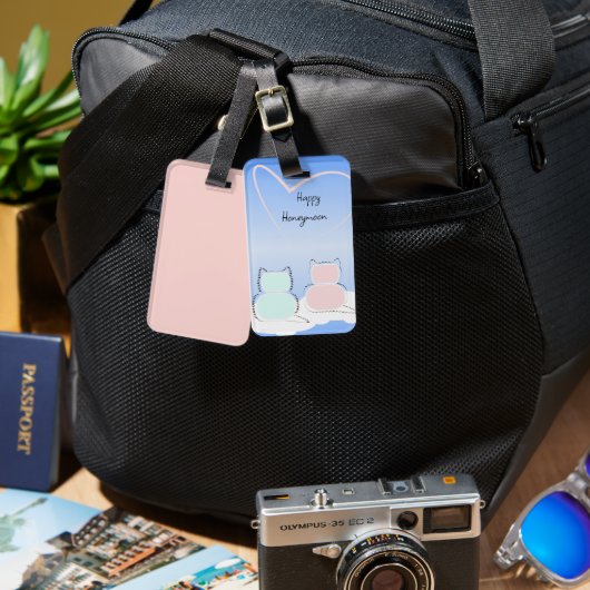 Étiquettes à bagages Lune de Miel ラゲッジタグ (正面&裏面)