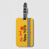 Étiquettes à bagages Taxi NY & Red Kiss ラゲッジタグ (正面縦)