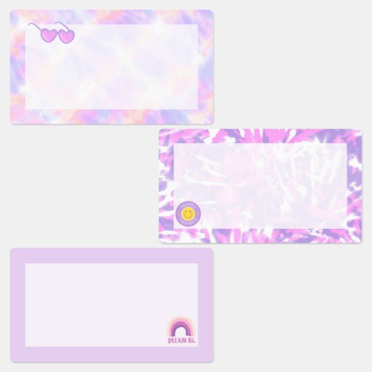 Etiquettes Autocollantes imperméables Tie Dye ラベル (グループ)