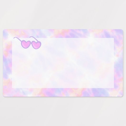 Etiquettes Autocollantes imperméables Tie Dye ラベル (デザイン1)