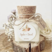 Etiquettes autocollantes Mariage Bohème ラウンドシール