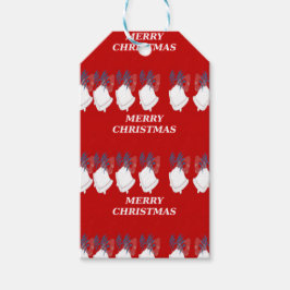 Étiquettes Cadeaux "Merry Christmas" – Bordure Rou ギフトタグ