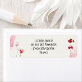 Etiquettes d'adresse "Coquelicots" ラベル (インサイチュ)