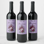 Étiquettes de Bouteille Bouquet de Violettes ワインラベル (ボトル)