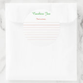 Etiquettes pour instructions de "Cookies Jar" ラウンドシール (バッグ)