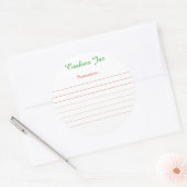 Etiquettes pour instructions de "Cookies Jar" ラウンドシール (封筒)