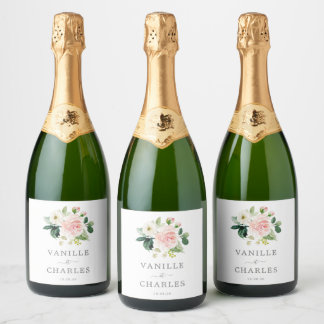 Étiquettes Sparkling Wine Mariage Personnalisées  スパークリングワインラベル