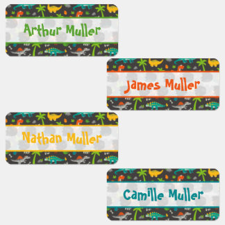 Etiquettes Vêtements pour enfant Thème Dinosaure ラベル