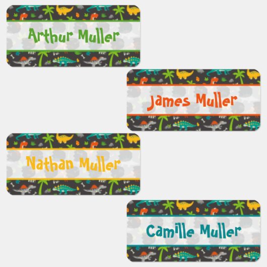 Etiquettes Vêtements pour enfant Thème Dinosaure ラベル (グループ)
