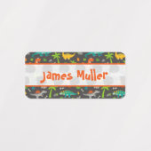 Etiquettes Vêtements pour enfant Thème Dinosaure ラベル (デザイン2)