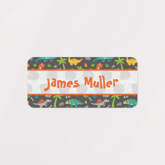 Etiquettes Vêtements pour enfant Thème Dinosaure ラベル (デザイン2)