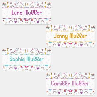 Etiquettes Vêtements pour enfant Thème Licorne ラベル