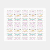 Etiquettes Vêtements pour enfant Thème Licorne ラベル (シート)