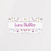 Etiquettes Vêtements pour enfant Thème Licorne ラベル (デザイン1)