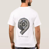 ETMの人のロゴの不足分の袖T (白い) Tシャツ (裏面)