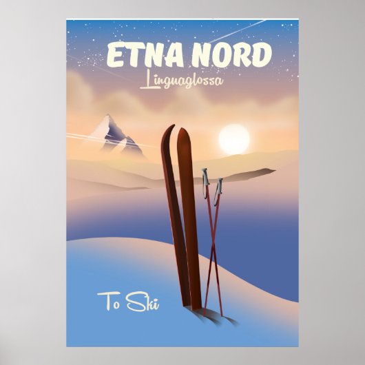 Etna Nord Linguaglossaスキーのポスター ポスター (正面)