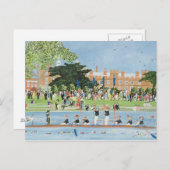 Etonの大学のボートの行列 ポストカード (正面/裏面)