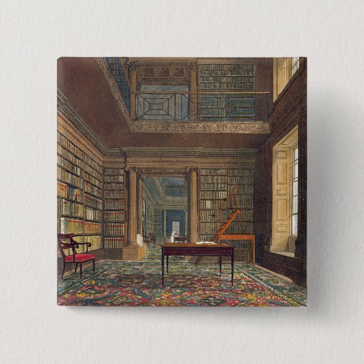 「Eton Collegの歴史からのEtonの大学図書館、 缶バッジ (正面)
