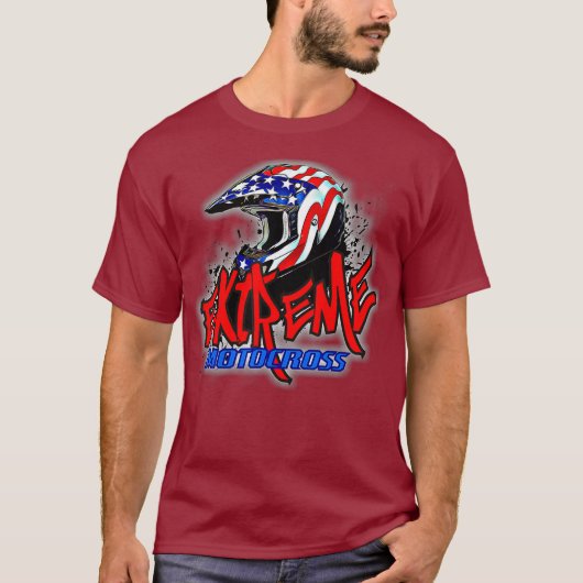 etreme motocross mまたはmotorcycle helmet with tシャツ (正面)
