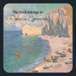 Etretat:ビーチとファレーズby Claude Monet スクエアシール<br><div class="desc">The'絵画 Etretat:ビーチとClaude MonetのFalaise d'Amontは、エトレット湾を支える岩の形を特徴としている。これらの主題はモネの最も切実で魅力的な主題の一つであることが証明された:その場所は見ることは崇高な存在と同じくらい移動することは物理的に危険であった。Etretat:ビーチとファレーズダモントは、この特定の岬を描いた4つのキャンバスの中で最も仕上がっている。このイメージを目的の製品に転送する。私の素晴らしアート画像は公共のギャラリーから調達され、高品質のプリントを提供するために高解像度で最適化される。デザインツールを使用してイメージのカスタム文字を追加したり、イメージをカスタマイズする。</div>