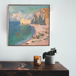 Etretat:ビーチとファレーズby Claude Monet ポスター