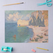Etretat:ビーチとファレーズby Claude Monet 薄葉紙 (クラフト)