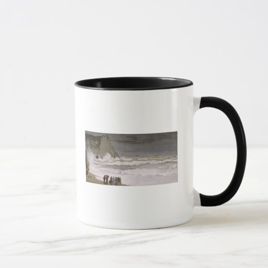 Etretat 1868-69年のクロード・モネ|の荒海 マグカップ (右)