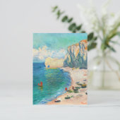 Étretat, The Beach by Claude Monet Postcard ポストカード (スタンド正面)
