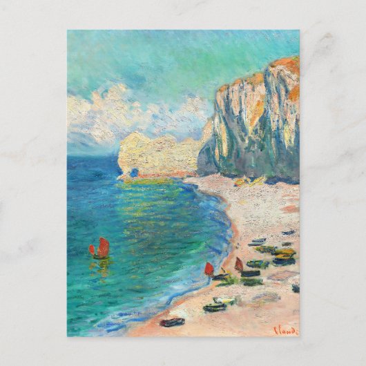 Étretat, The Beach by Claude Monet Postcard ポストカード (正面)