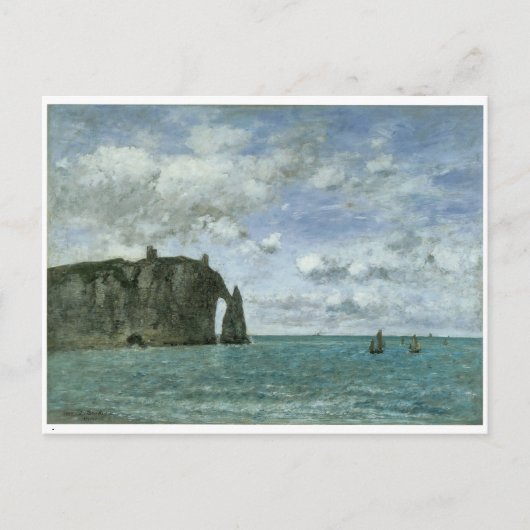 Etretat, the Porte d'Aval,1890 ポストカード (正面)