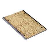 「Etruscanの短い」銘刻文字が付いている金ゴールドプレート、から ノートブック (右側)