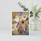 Etruscan Vase with Flowers, Redon ポストカード (スタンド正面)