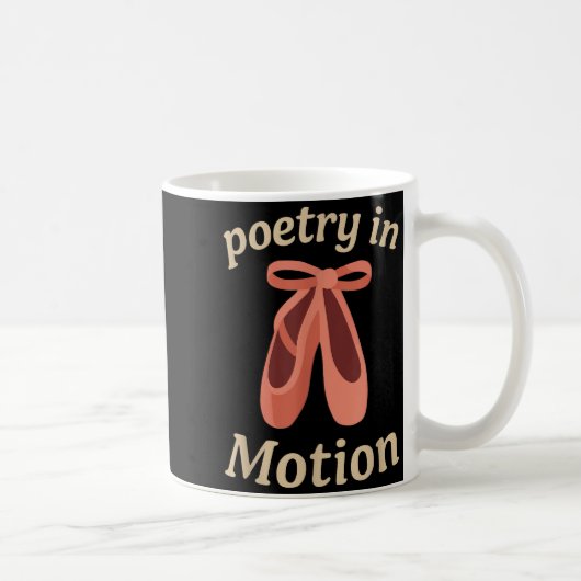 Etry In Motion Ballet Dancer Quote Gift コーヒーマグカップ (右)