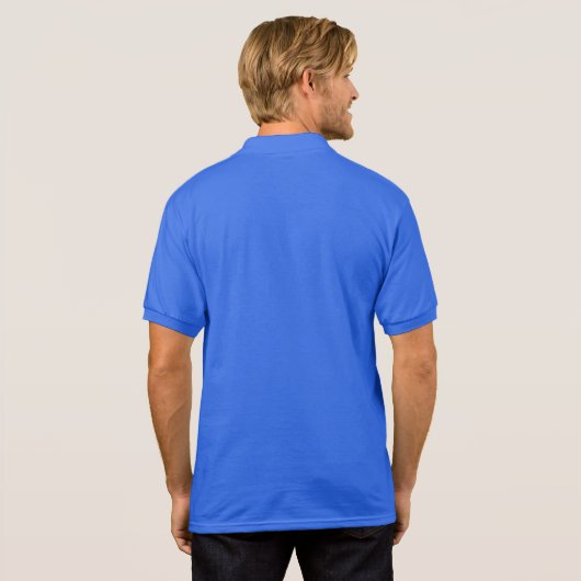 ETSのロゴのポロ(青い) ポロシャツ (裏面フル)