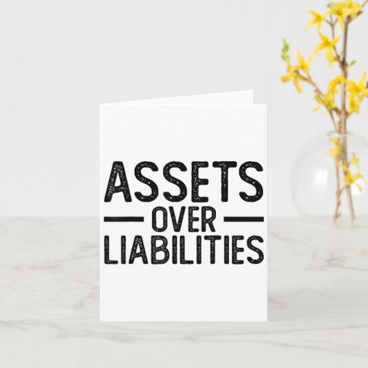 Ets Over Liabilities _ Funny Accountant _ Motivati カード (黄色い花)