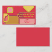 Etsyショップカラーブロックビジネスカード 名刺 (正面/裏面)