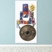 Etude 14: Chronograph. The Keeper of Time. キャンバスプリント (インサイチュ (ウッドフロア))