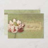 Etude de Fleurs Vintageの結婚式は感謝していしています サンキューカード (正面/裏面)