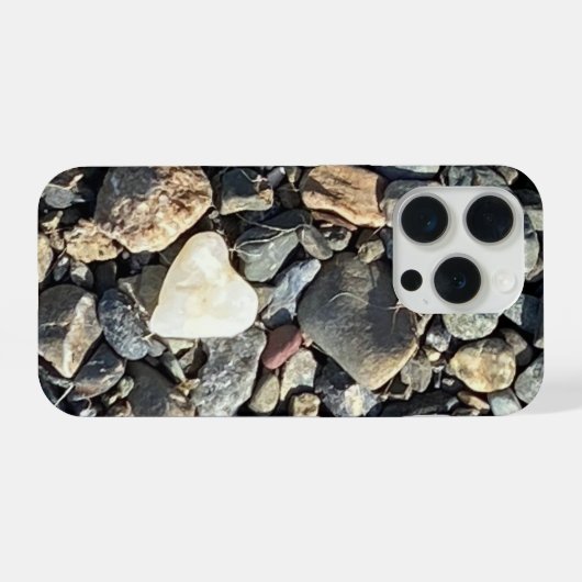 étui iphone 15 coeur de pierre iPhoneケース (裏面横)