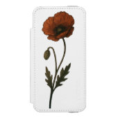 Étui portefeuille pour iphone 6 Red poppy, wild el Incipio iPhoneウォレットケース (フォリオ 正面)