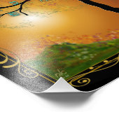 Etz Chayim – ヘブライ語アルファベットアートと生活の木 フォトプリント (角)