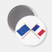 EUとフランスが国旗を越えた マグネット (正面/裏面)