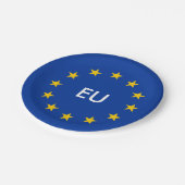 EUは欧州連合のためのペーパーパーティーのプレートに印を付けます ペーパープレート (アングル)