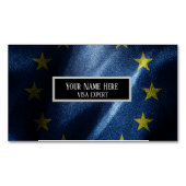 EUシルク国旗 マグネット名刺 (正面)